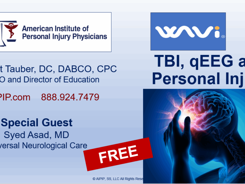 "TBI, qEEG and Personal Injury"